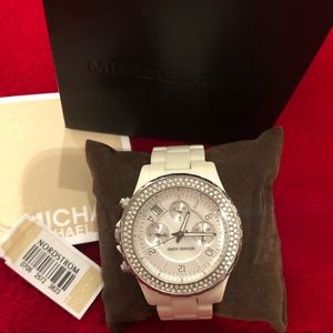 Michael Kors Ladies' Crystal Set Chrono Watch